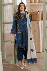 3-Pc Unstitched Embroidered Staple Suit AWE5-12