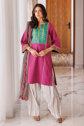 3-PC Printed Lawn Shirt with Chiffon Dupatta and Trouser CNP-4-030-1