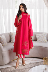 3-PC Printed Lawn Shirt with Chiffon Dupatta and Trouser ED-4-032