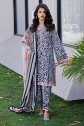 3-PC Printed Lawn Shirt with Chiffon Dupatta and Trouser CPM-4-044