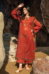 3-Pc Unstitched Printed Lawn with Embroidered Chiffon Dupatta PM4-23