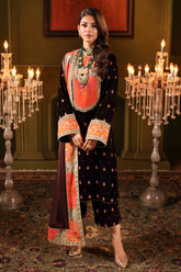 3-PC Unstitched Premium Velvet CVT4-11