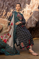 3-Pc Unstitched Printed Lawn with Embroidered Chiffon Dupatta PM4-16A
