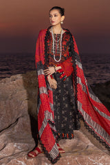 3-Pc Unstitched Printed Lawn with Embroidered Chiffon Dupatta PM4-25