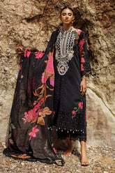3-PC Embroidered Lawn Shirt with Embroidered Chiffon Dupatta and Trouser DSRB4-08
