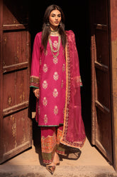 3-PC Embroidered Lawn Shirt with Organza Zari Dupatta and Trouser CNP-4-017