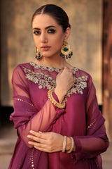 3-PC Embroidered Organza Shirt with Organza Dupatta and Trouser CMA-4-010