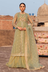 3-PC Embroidered Organza Shirt with Organza Dupatta and Trouser CMA-4-0011