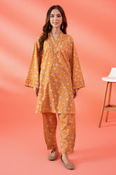 2-PC Printed Cotton Shirt with Trouser CPM-4-20S (MUSTARD)