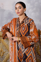 3-PC Printed Lawn Shirt with Chiffon Dupatta and Trouser CPM-4-02