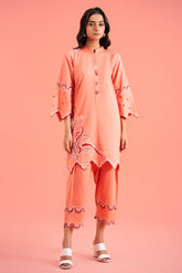 2 Pc Embroidered Lawn Shirt With Cotton Shalwar CTA22-04