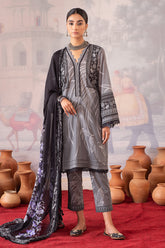 3-PC Printed Lawn Shirt with Chiffon Dupatta and Trouser CPM-4-019