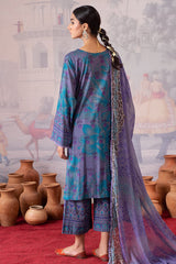 3-PC Printed Lawn Shirt with Chiffon Dupatta and Trouser CPM-4-06