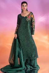 3-PC Embroidery Chiffon Shirt with Organza Dupatta and Trouser CMA-4-286