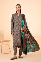 3-PC Printed Staple Shirt with Printed Shawl and Trouser CPM-3-262