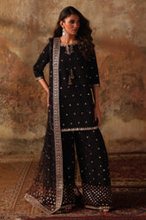 3-PC Embroidered Raw-Silk Suit CMA-5-078