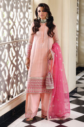 3-PC Embroidered Cotton Net CMA-5-235