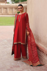 3-PC Embroidered Raw-Silk Suit CMA-5-107