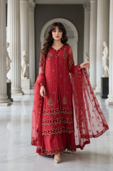 3-PC Embroidered Organza Suit CMA-5-132