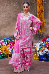 3-Pc Unstitched Embroidered Printed Chiffon Collection VSL6-14