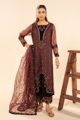 3-PC Embroidered Organza Suit CMA-5-134