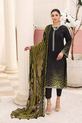3 Pc Unstitched Embroidered Lawn With Chiffon Dupatta CEL23-17