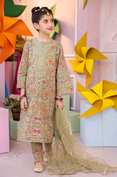 3-Pc Shifli Lawn Shirt With Lawn Trouser and Net Dupatta CKP23-02