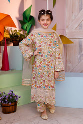 3-Pc Shifli Lawn Shirt With Lawn Trouser and Net Dupatta CKP23-03