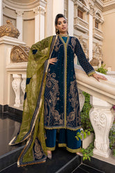 3-Pc Charizma Unstitched Vlevet Collection CV22-07