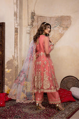 3 PC Embroidered Organza Shirt with Organza Dupatta and Trouser CMA22-20