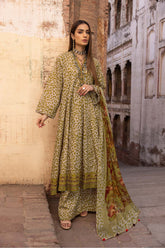 3-Pc Tiger Print Cotton Shirt with Chiffon Dupatta FFP23-08