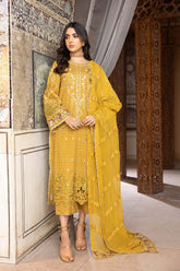 3-Pc Printed Lawn Shirt With Lawn Trouser and Chiffon Dupatta EDP23-13