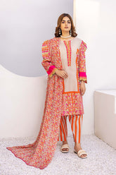 3-Pc Lawn Digital Printed Shirt With Trouser and Chiffon Dupatta CPM23-48