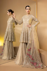 3-PC Sequence Embroidered Shirt with Organza Gharara STM23-01