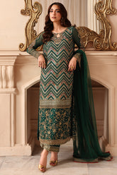 3-PC Unstitched Embroidered Luxury Chiffon DJW6-07