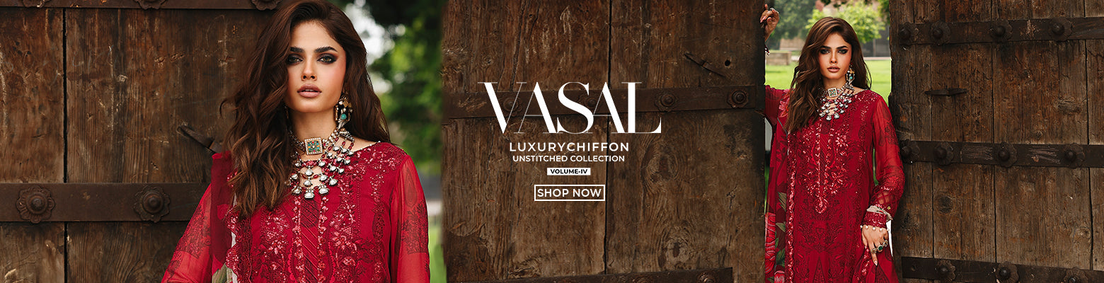 Vasal - Vol 4  Unstitched Luxury Chiffon