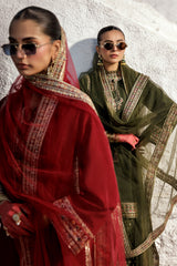 3-PC Embroidered Raw-Silk Suit CMA-5-011