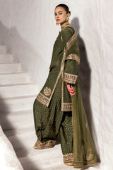3-PC Embroidered Raw-Silk Suit CMA-5-011