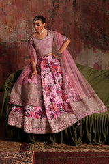 3-PC Embroidered Raw-Silk Suit CMA-5-03