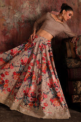 3-PC Embroidered Raw-Silk Suit CMA-5-06