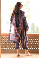 3-PC Embroidered Lawn Shirt and Embroidered Chiffon Dupatta and Trouser DSCC4-12