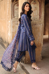 3-PC Embroidered Lawn Shirt and Embroidered Chiffon Dupatta and Trouser DSCC4-12