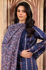 3-PC Embroidered Lawn Shirt and Embroidered Chiffon Dupatta and Trouser DSCC4-12