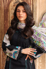 3-PC Embroidered Lawn Shirt with Embroidered Chiffon Dupatta and Trouser AK5-06