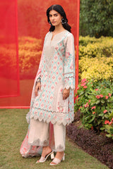 3-PC Embroidered Lawn Shirt with Embroidered Chiffon Dupatta and Trouser DSCC4-17