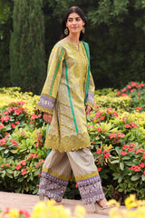 3-PC Embroidered Lawn Shirt with Embroidered Chiffon Dupatta and Trouser BAS5-09
