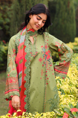 3-PC Embroidered Lawn Shirt with Embroidered Chiffon Dupatta and Trouser DSCC4-19