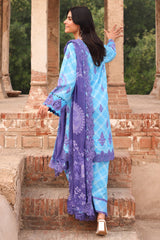 3-PC Embroidered Lawn Shirt with Embroidered Chiffon Dupatta and Trouser CIN5-07