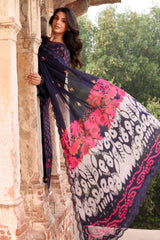 3-PC Embroidered Lawn Shirt with Embroidered Chiffon Dupatta and Trouser DSCC4-21