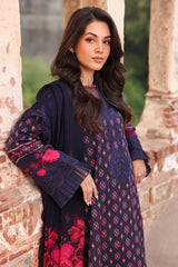 3-PC Embroidered Lawn Shirt with Embroidered Chiffon Dupatta and Trouser DSCC4-21